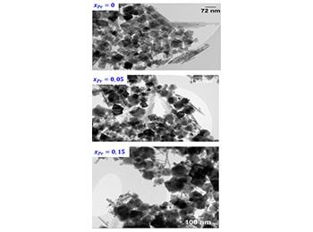 Example with one sample : cubic particles and presence of nanotubes (the second phase)